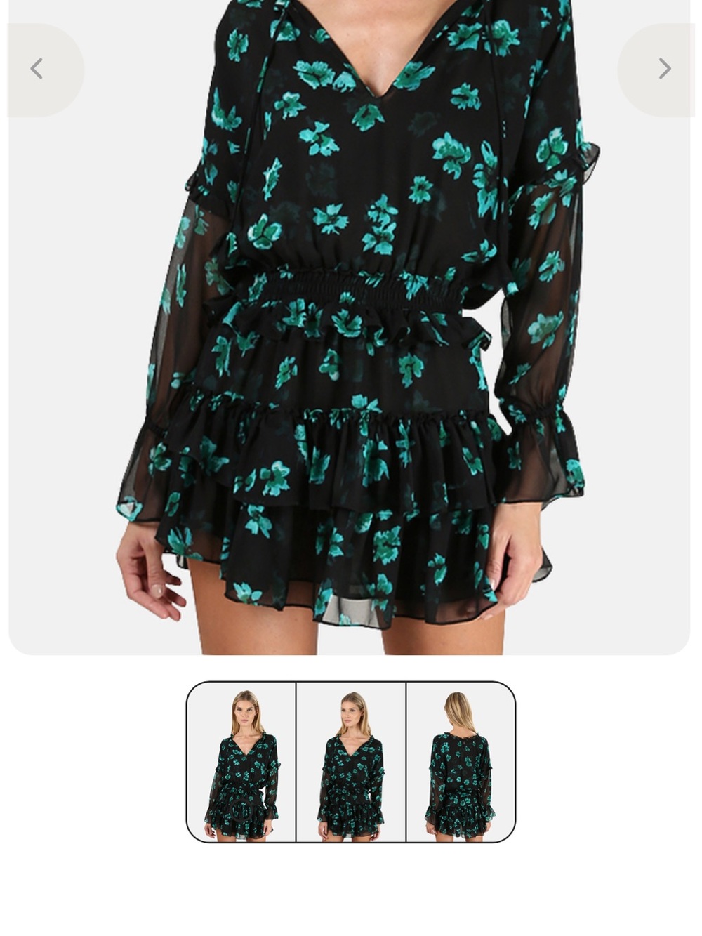 MISA Los Angeles Ruffle Mini Cocktail Dress - Picture 5 of 5
